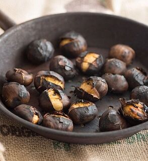 castagne fritte per la prevenzione delle emorroidi